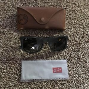 Polarized Ray-Ban Justin Sunglasses Tortoise